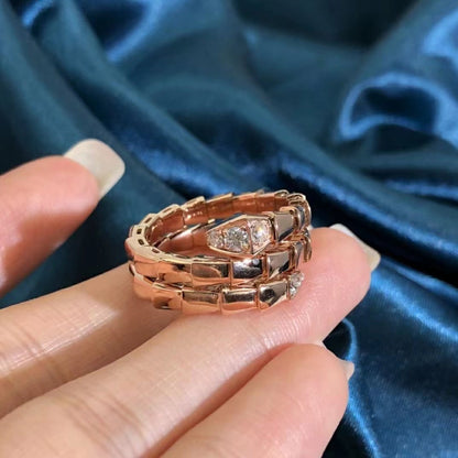 [⭐Spark]SERPENTS DOUBLE ROW DIAMOND RING