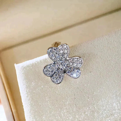 [⭐Spark]CLOVER COMOS DIAMOND EARRINGS SILVER
