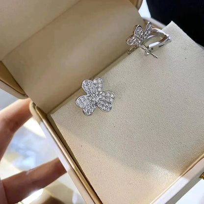 [⭐Spark]CLOVER COMOS DIAMOND EARRINGS SILVER