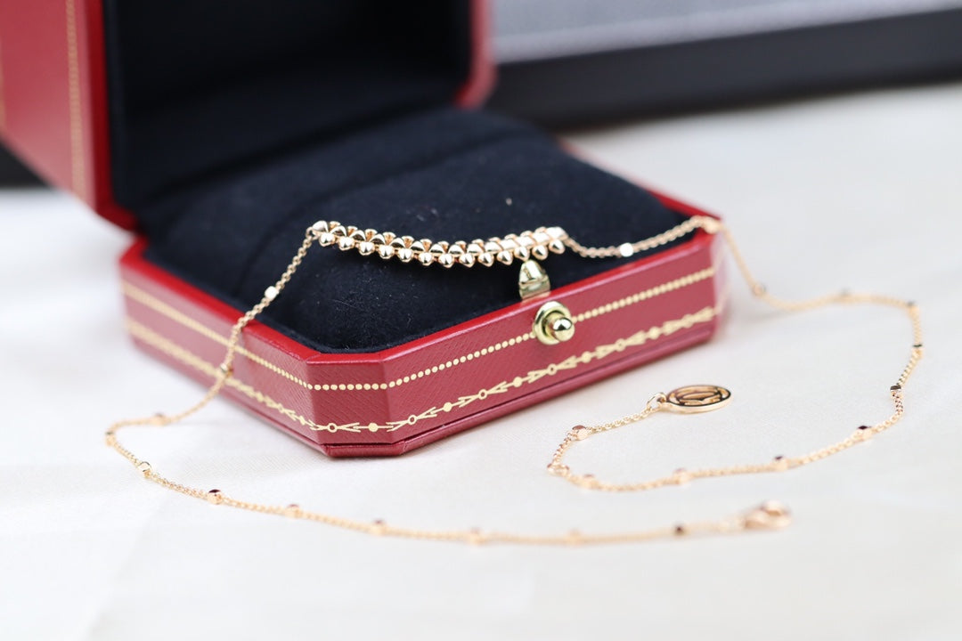 [⭐Spark]CLASH PINK GOLD NECKLACE