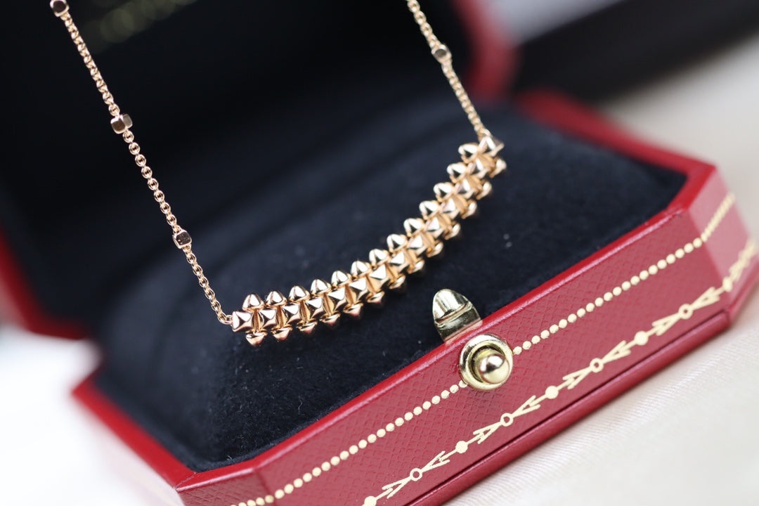 [⭐Spark]CLASH PINK GOLD NECKLACE