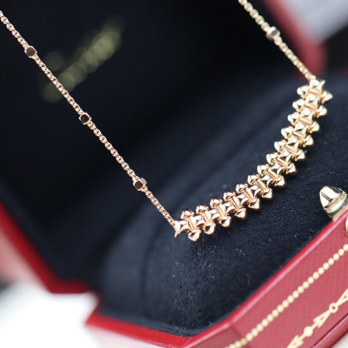 [⭐Spark]CLASH PINK GOLD NECKLACE