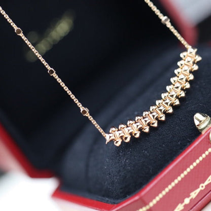 [⭐Spark]CLASH PINK GOLD NECKLACE