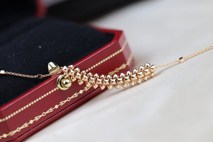 [⭐Spark]CLASH PINK GOLD NECKLACE