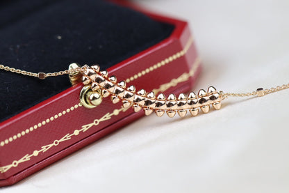 [⭐Spark]CLASH PINK GOLD NECKLACE