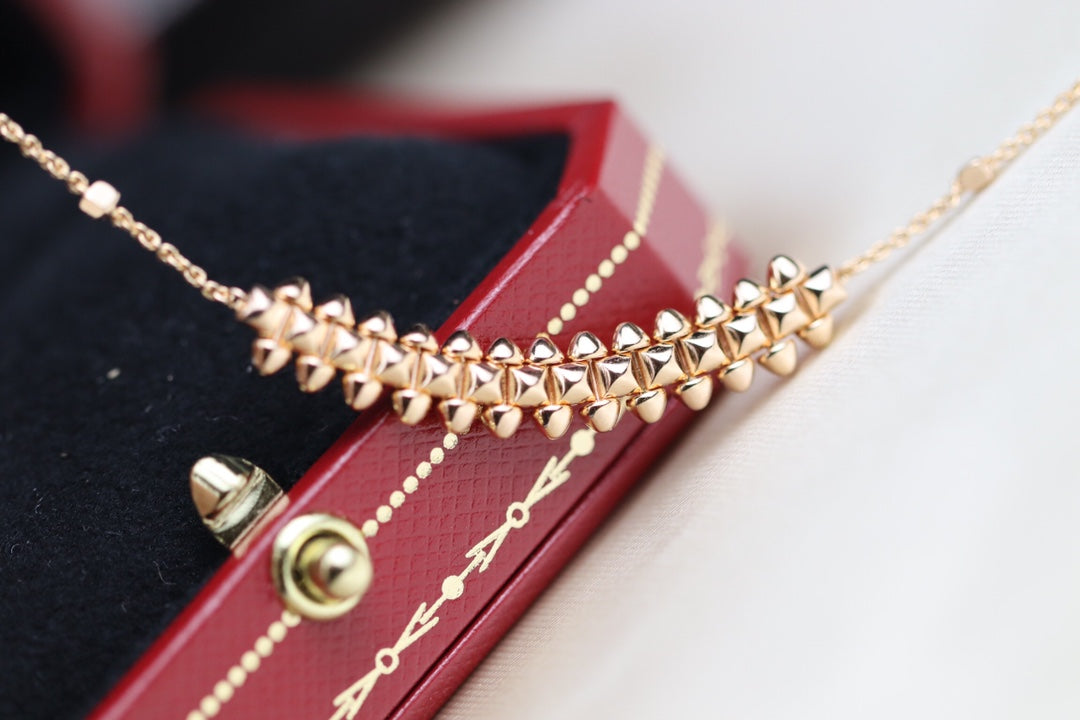 [⭐Spark]CLASH PINK GOLD NECKLACE