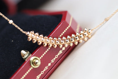 [⭐Spark]CLASH PINK GOLD NECKLACE