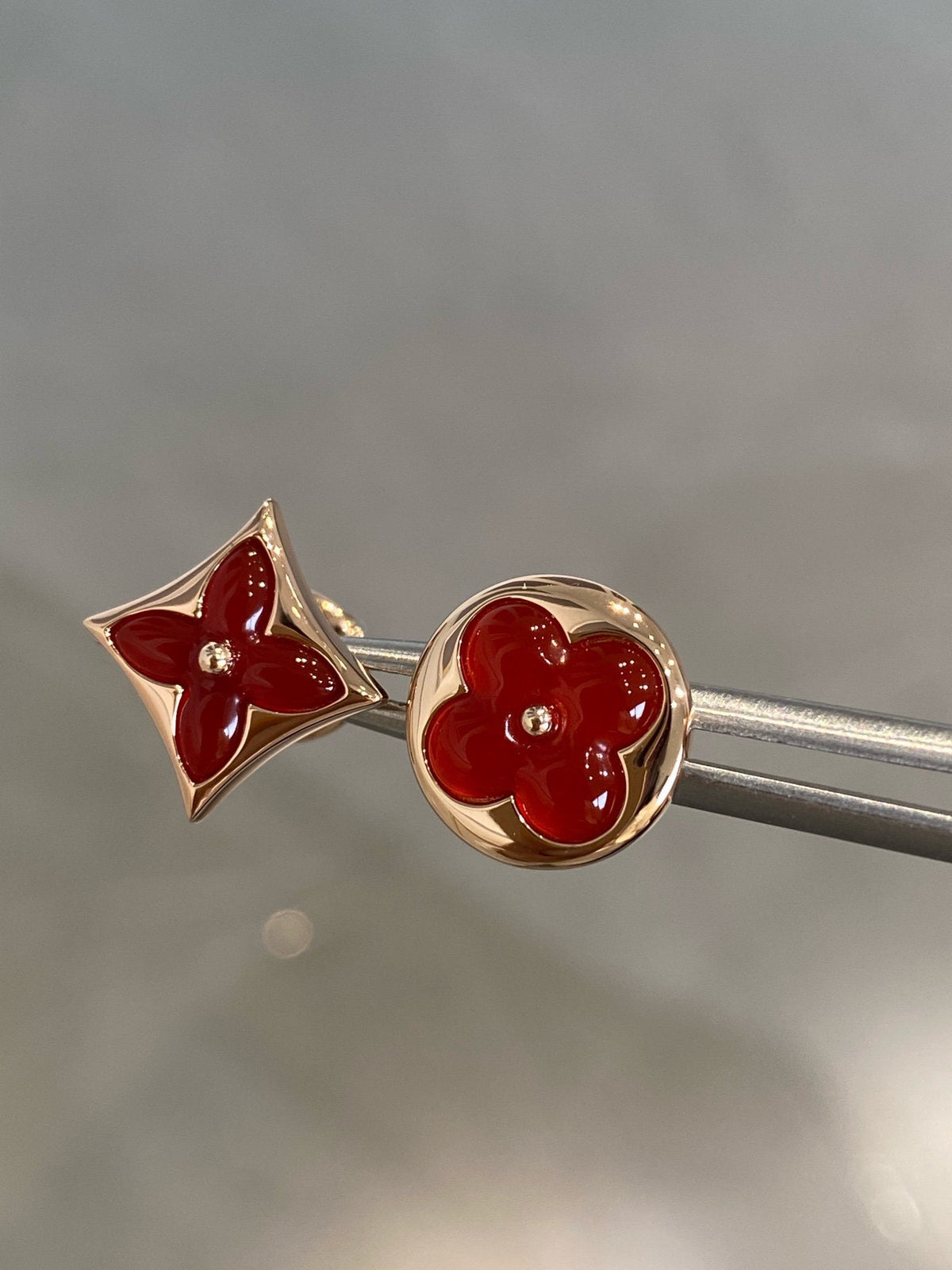 [⭐Spark]STAR AND SUN PINK GOLD CARNELIAN STUD EARRINGS