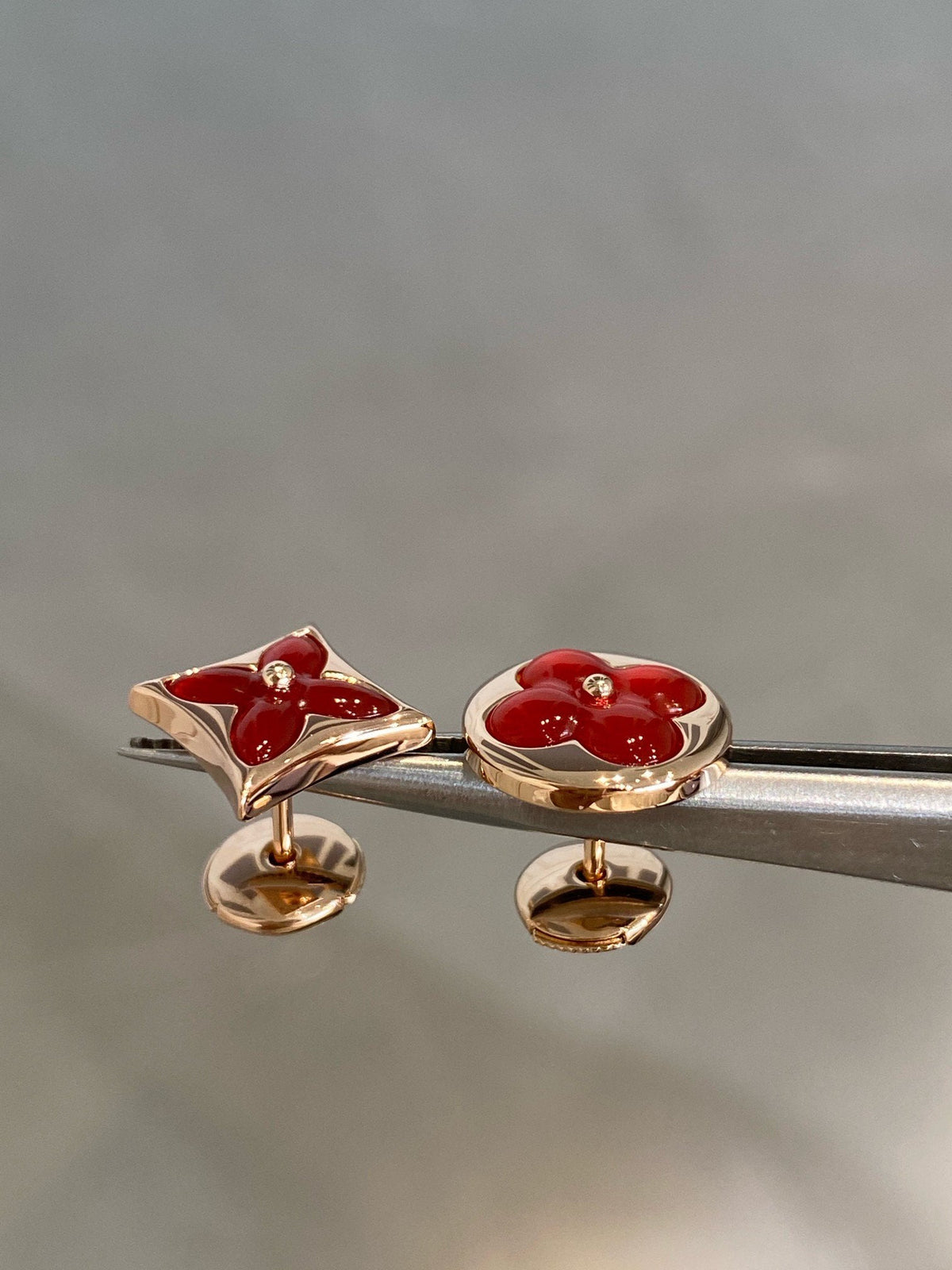 [⭐Spark]STAR AND SUN PINK GOLD CARNELIAN STUD EARRINGS
