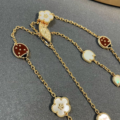 [⭐Spark]LUCKY SPRING 15 MOTIFS GOLD NECKLACE