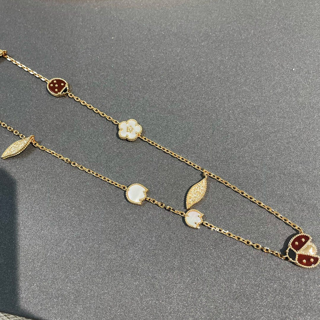 [⭐Spark]LUCKY SPRING 15 MOTIFS GOLD NECKLACE