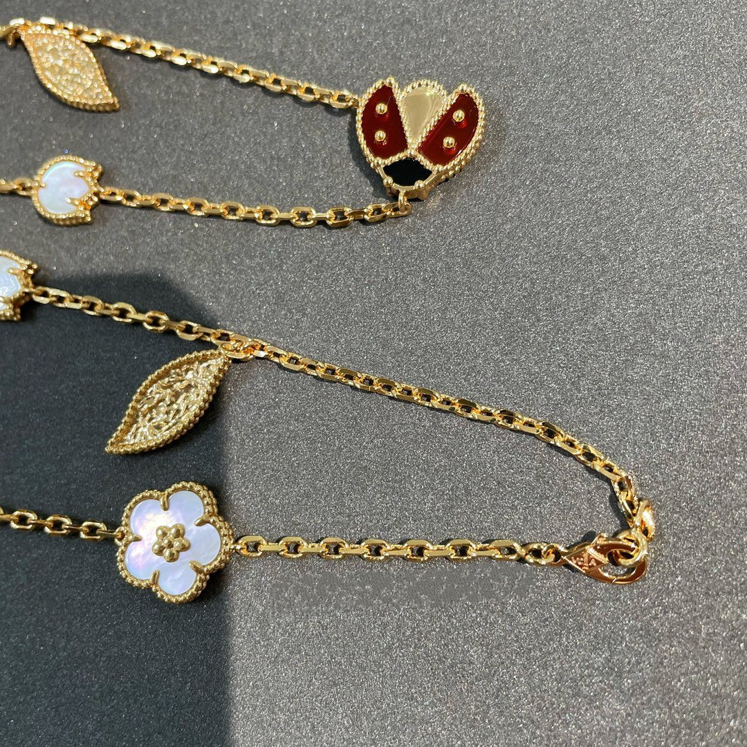 [⭐Spark]LUCKY SPRING 15 MOTIFS GOLD NECKLACE