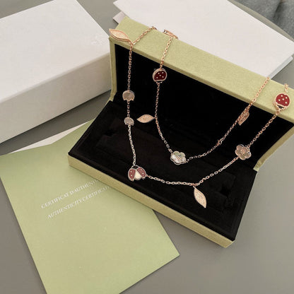 [⭐Spark]LUCKY SPRING 15 MOTIFS ROSE GOLD NECKLACE