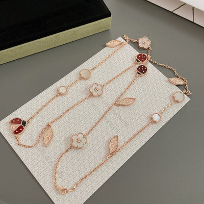 [⭐Spark]LUCKY SPRING 15 MOTIFS ROSE GOLD NECKLACE