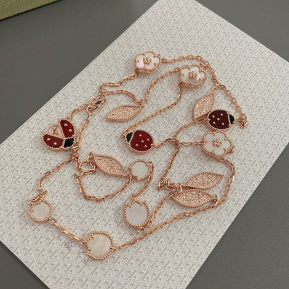 [⭐Spark]LUCKY SPRING 15 MOTIFS ROSE GOLD NECKLACE