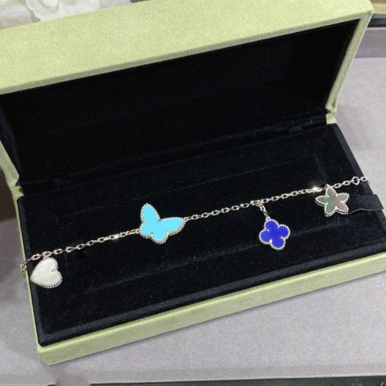 [⭐Spark]LUCKY SPRING SILVER BRACELET 4 MOTIF