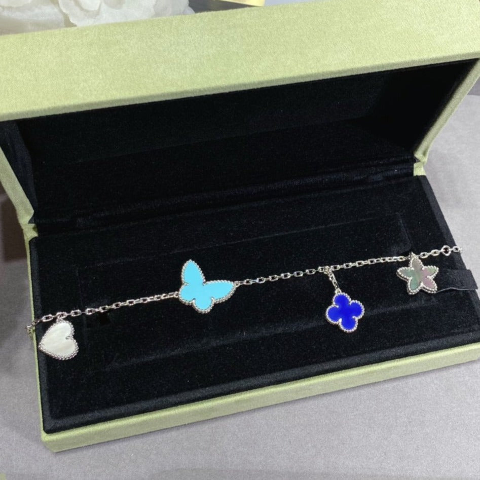 [⭐Spark]LUCKY SPRING SILVER BRACELET 4 MOTIF