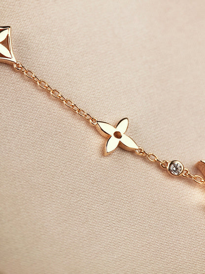 [⭐Spark]STAR AND SUN 7 MOTIFS GOLD BRACELET