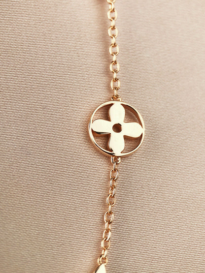 [⭐Spark]STAR AND SUN 7 MOTIFS GOLD BRACELET