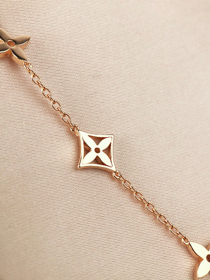 [⭐Spark]STAR AND SUN 7 MOTIFS GOLD BRACELET