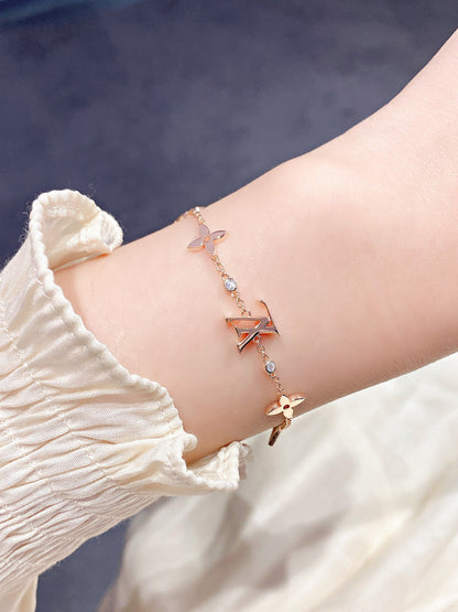 [⭐Spark]STAR AND SUN 7 MOTIFS GOLD BRACELET