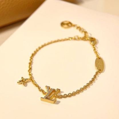 [⭐Spark]LOGO STAR MOTIF GOLD BRACELET