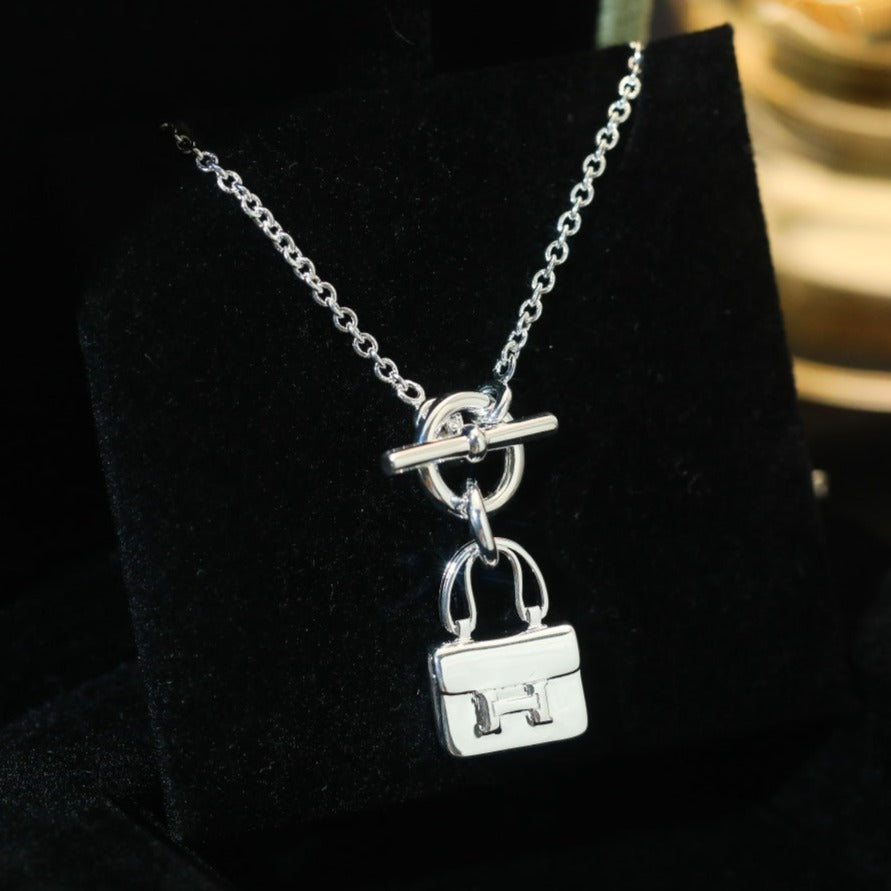 [⭐Spark]POP H PEDANT SILVER NECKLACE