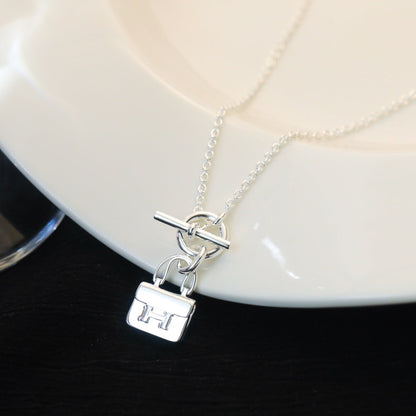 [⭐Spark]POP H PEDANT SILVER NECKLACE