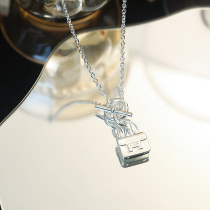 [⭐Spark]POP H PEDANT SILVER NECKLACE