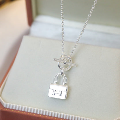 [⭐Spark]POP H PEDANT SILVER NECKLACE