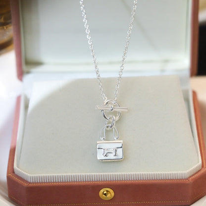 [⭐Spark]POP H PEDANT SILVER NECKLACE