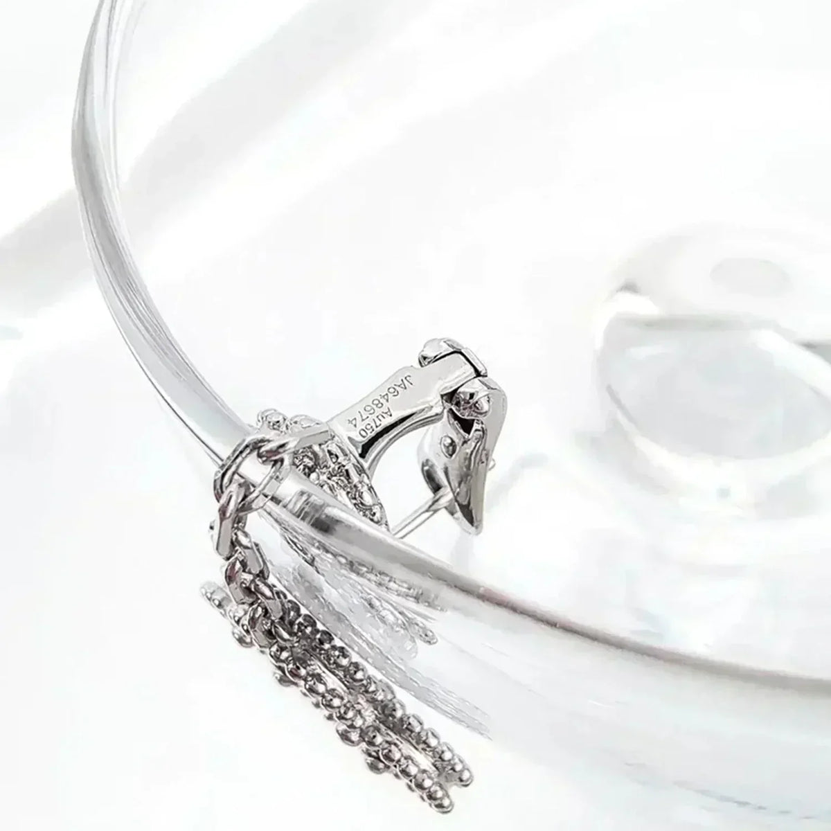 [⭐Spark]CLOVER 2 MOTIFS  DIAMOND ONYX EARRINGS SILVER