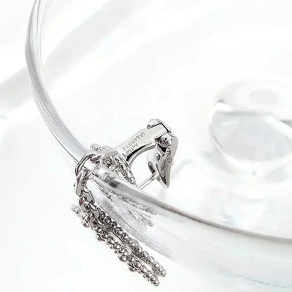 [⭐Spark]CLOVER 2 MOTIFS  DIAMOND ONYX EARRINGS SILVER