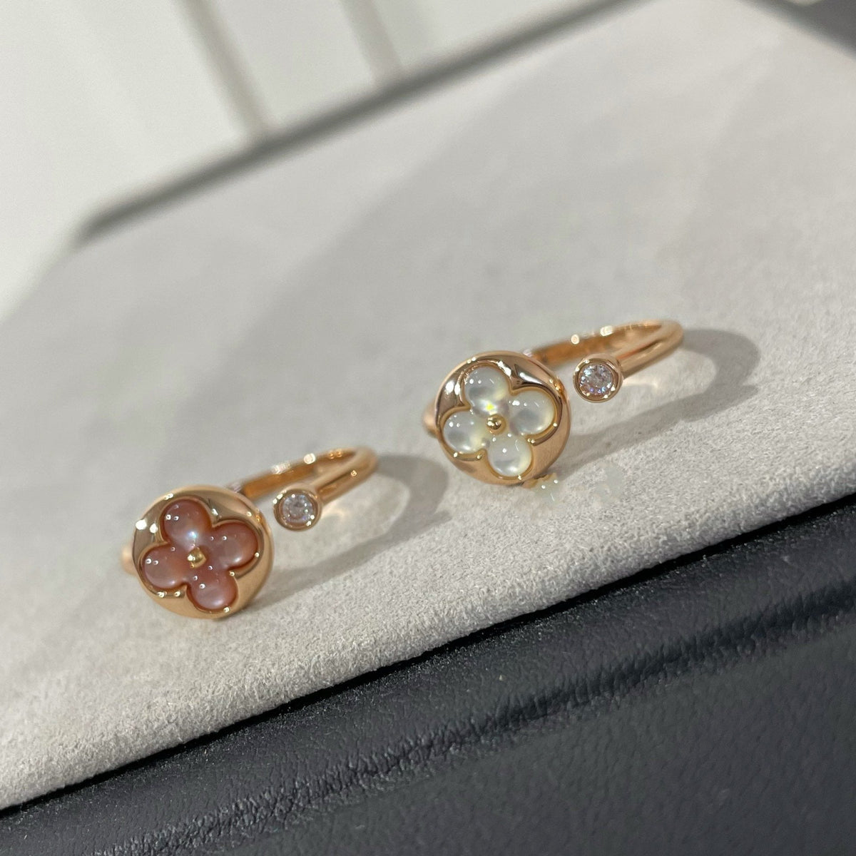 [⭐Spark]SUN 1 DIAMOND PINK MOP RING