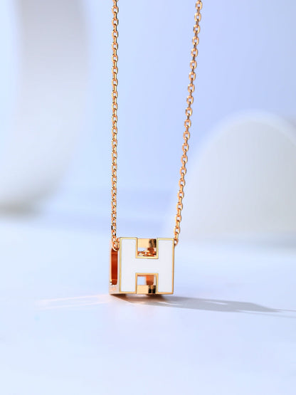 [⭐Spark]H CAGE PINK GOLD NECKLACE