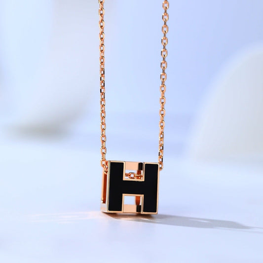 [⭐Spark]H CAGE PINK GOLD NECKLACE