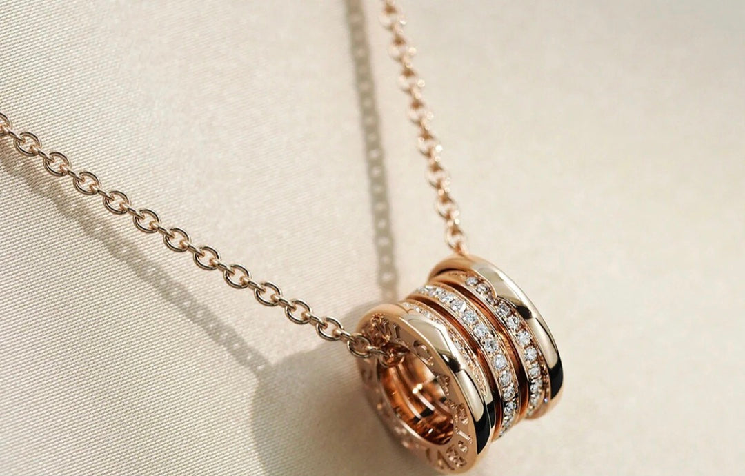 [⭐Spark]ZERO 1 PINK GOLD DIAMOND NECKLACE