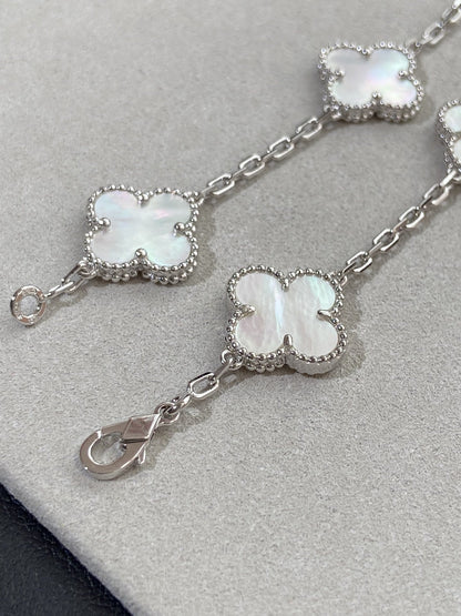[⭐Spark]CLOVER WHITE PEARL MOP 5 MOTIF BRACELET COLLECTION