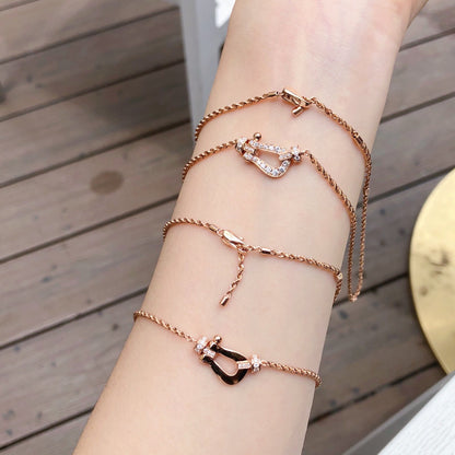 [⭐Spark]FORCE 10 PINK GOLD DIAMOND NECKLACE