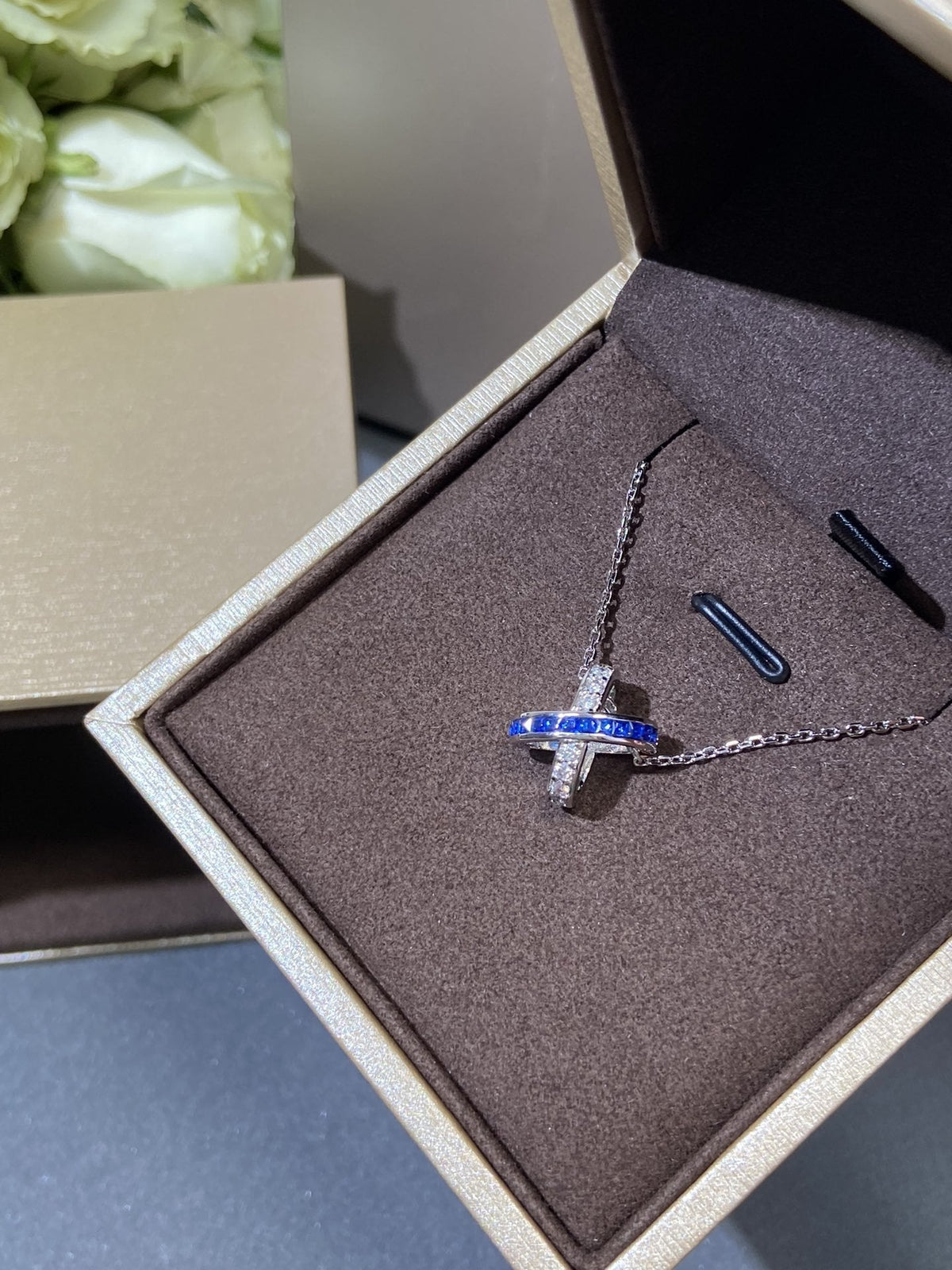 [⭐Spark]LIENS DIAMOND SILVER NECKLACE
