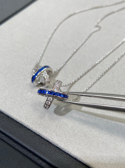 [⭐Spark]LIENS DIAMOND SILVER NECKLACE