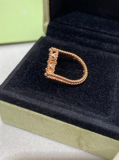 [⭐Spark]CLOVER RIVERSIBLE ROSE GOLD RING