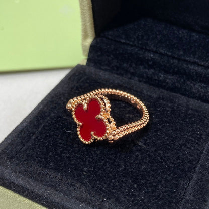 [⭐Spark]CLOVER RIVERSIBLE ROSE GOLD RING