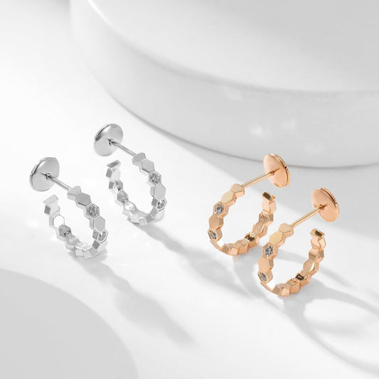 [⭐Spark]BEE LOVE DIAMOND HOOP EARRINGS