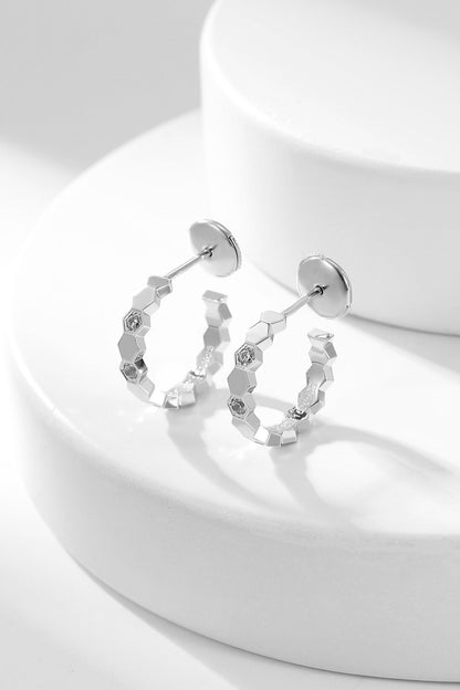 [⭐Spark]BEE LOVE DIAMOND HOOP EARRINGS