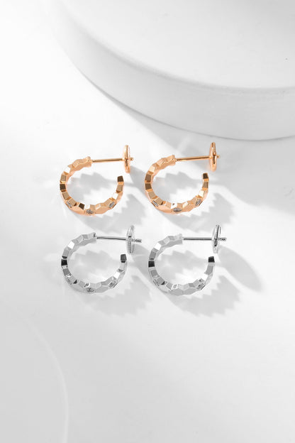 [⭐Spark]BEE LOVE DIAMOND HOOP EARRINGS