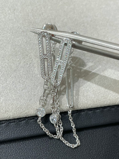 [⭐Spark]CHAINE CHAOS DIAMOND DROP EARRINGS