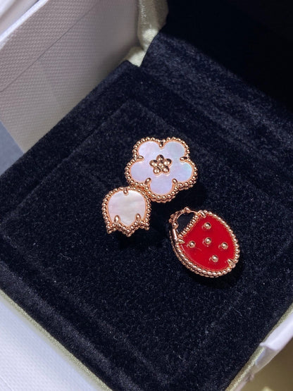 [⭐Spark]LUCKY 3 MOTIF ROSE GOLD RING
