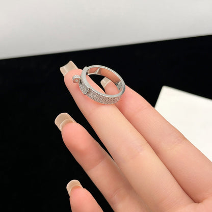 [⭐Spark]KELLY SILVER DIAMOND RING