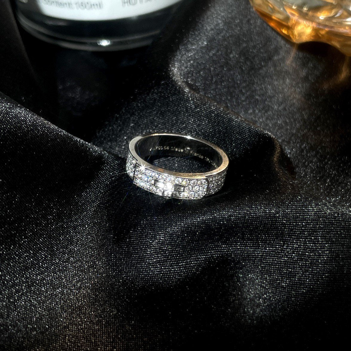 [⭐Spark]KELLY SILVER DIAMOND RING